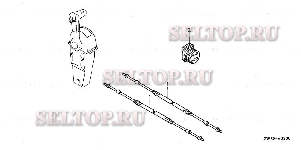 Кабель (single) для Honda BF115A3 LCA