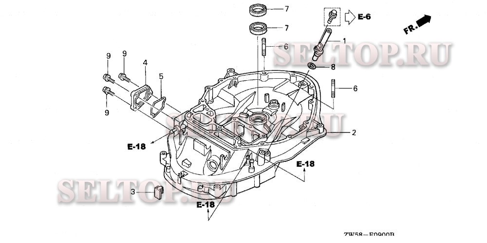 Корпус для Honda BF115A3 LCA