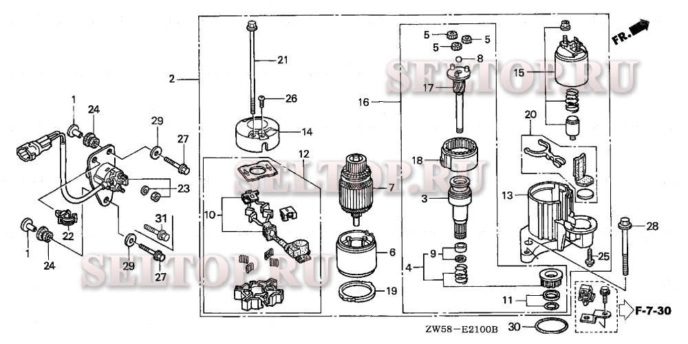 Стартер для Honda BF115A3 LCA
