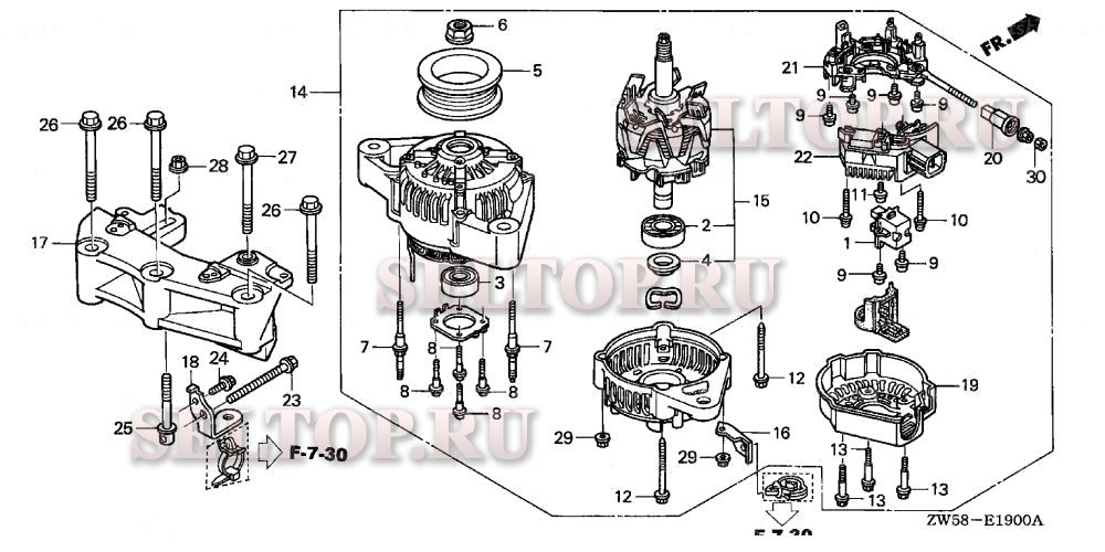 Генератор для Honda BF115A6 LA