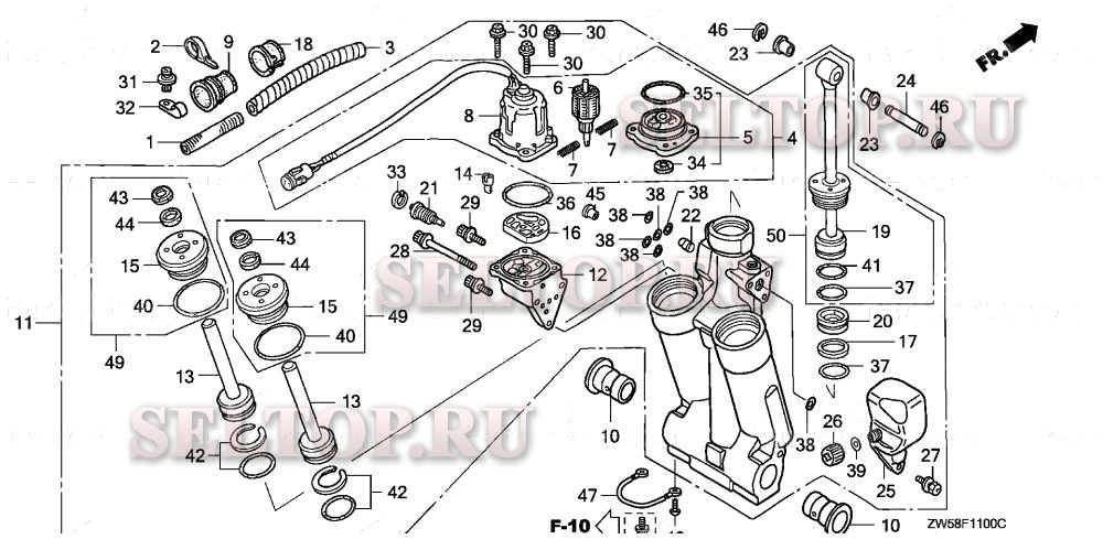 Power trim-tilt для Honda BF115A6 LA