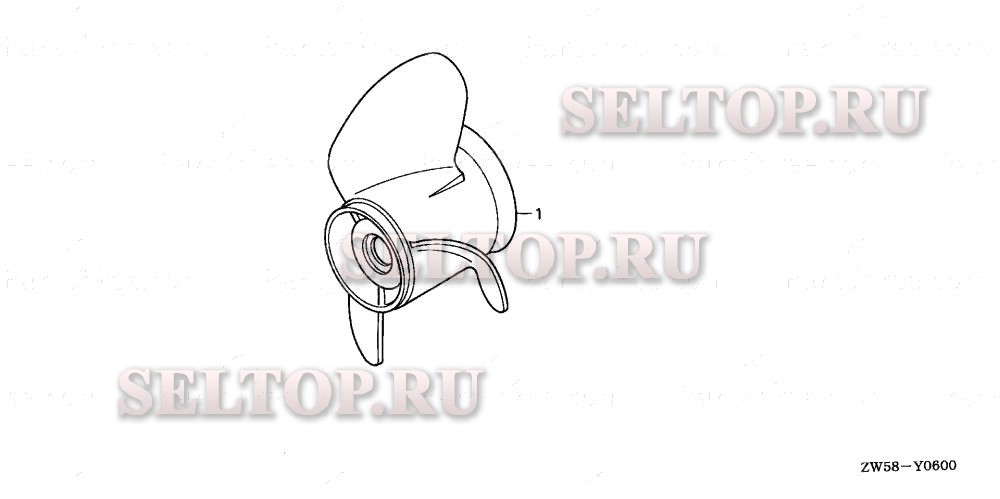 Гребной винт для Honda BF115A6 LA
