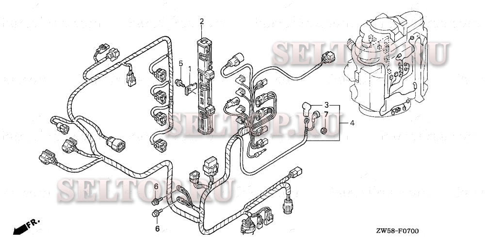 Кабель дистанционного управления для Honda BF115A6 LCA
