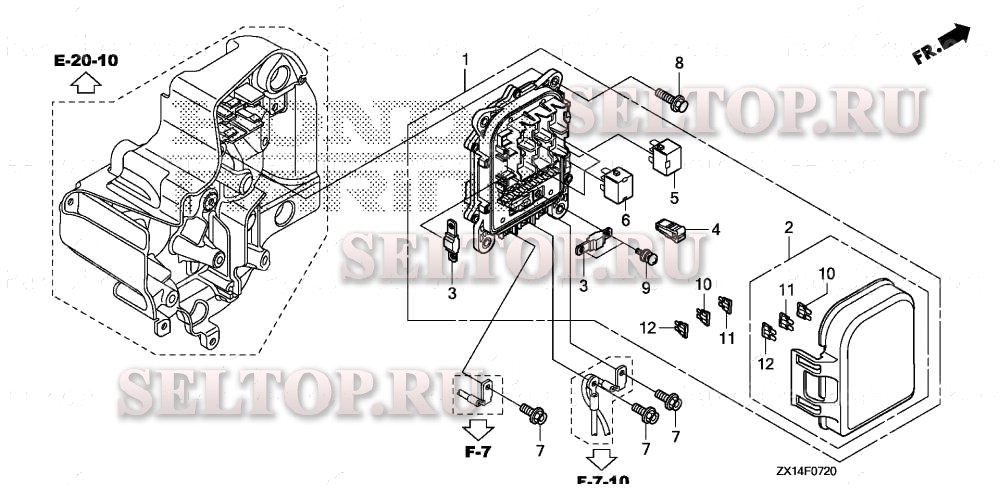 Блок предохранителей, реле для Honda BF115D XA