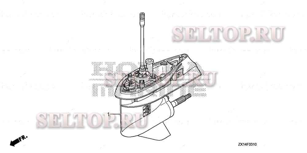 Корпус редуктора в сборе для Honda BF115D XA