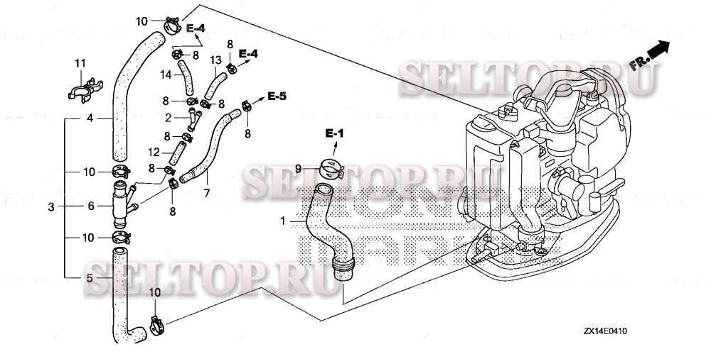 Водяной шланг для Honda BF115D XA