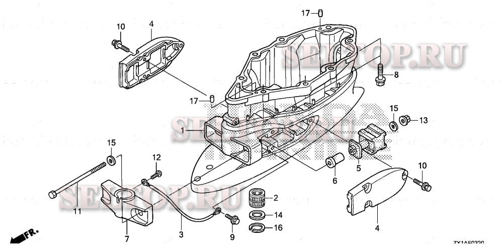 Выступающая часть для Honda BF115DK1 LA