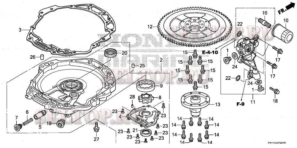 Масляный насос, маховик для Honda BF115DK1 LA