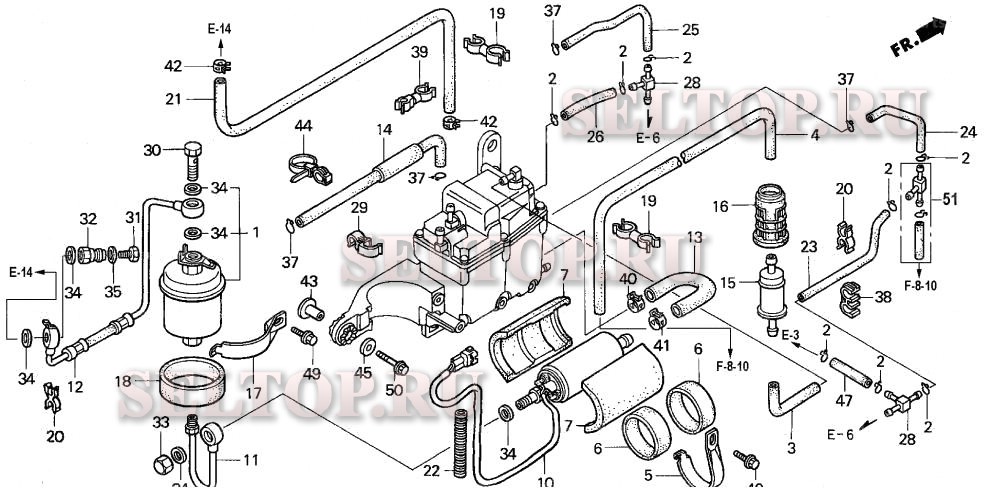 Топливный насос, топливная трубка для Honda BF130A1 LCA