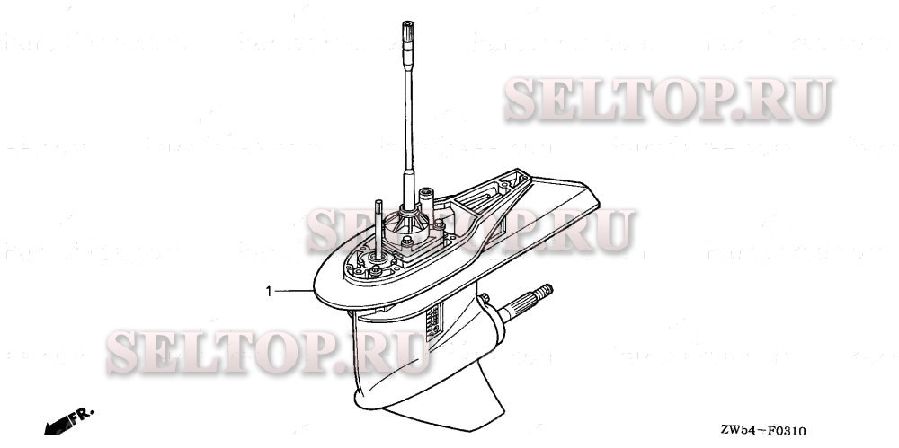 Корпус редуктора в сборе для Honda BF130A1 LCA