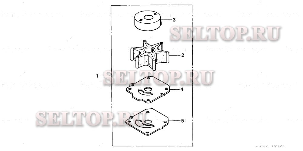 Крыльчатка для Honda BF130A1 LCA