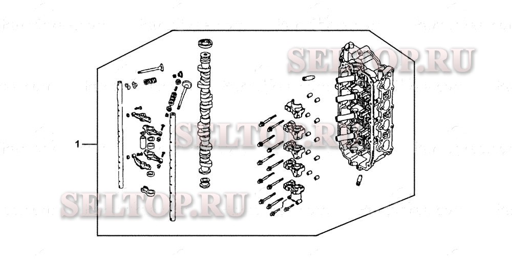 Головка цилиндров в сборе для Honda BF130A1 XA