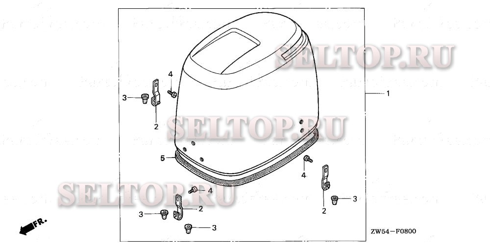Крышка двигателя для Honda BF130A1 XA