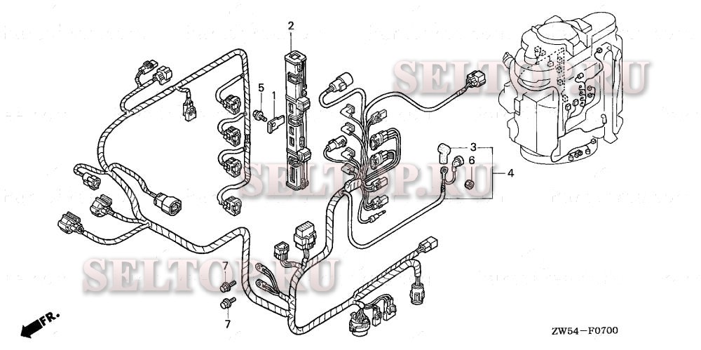 Кабель управления для Honda BF130A2 LCA