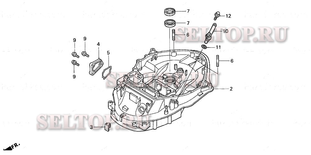 Корпус для Honda BF130A2 XA