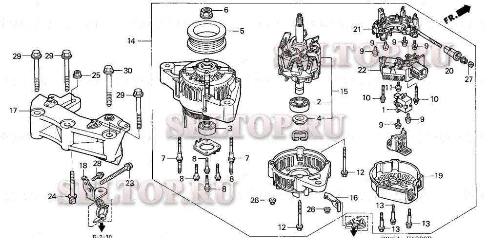 Генератор для Honda BF130A2 XCA