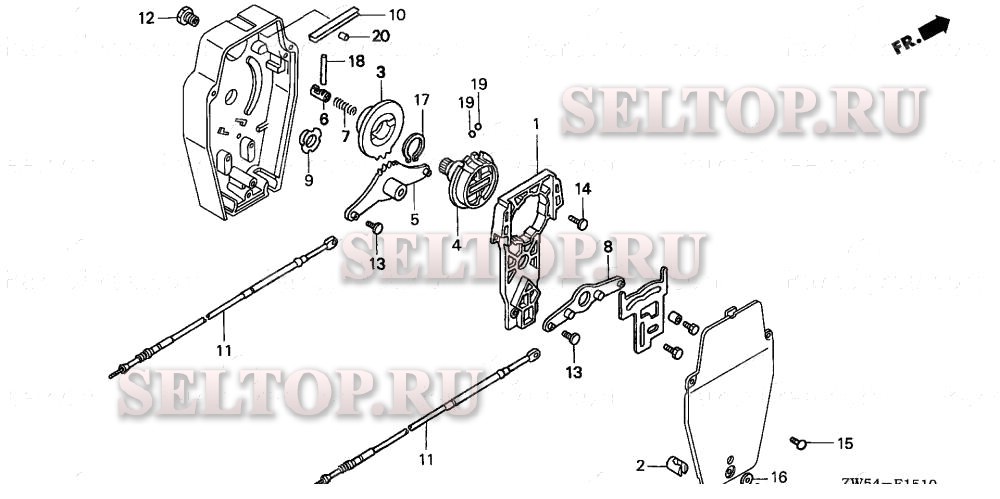 Внутренний корпус для Honda BF130A2 XCA