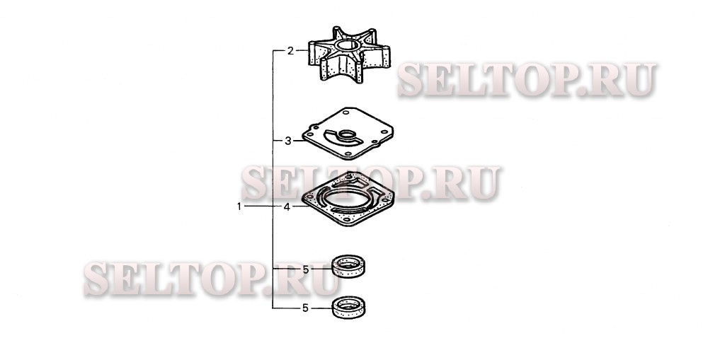 Крыльчатка насоса для Honda BF130A2 XCA