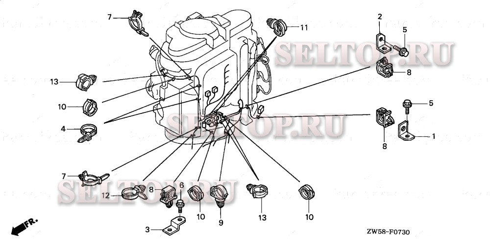 Хомут (предохранитель ) для Honda BF130A3 XCA