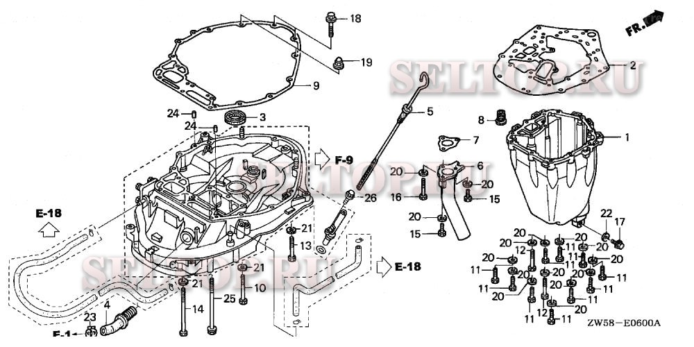 Масляный поддон для Honda BF130A4 XA