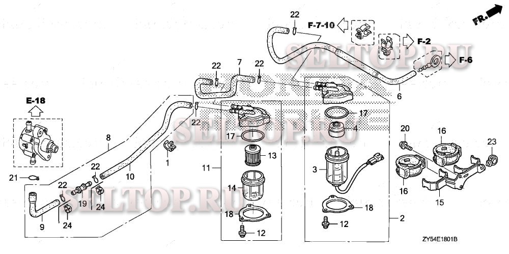 Влагоотделитель для Honda BF135A6 LA
