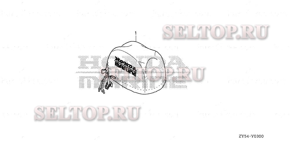 Крышка двигателя (вспомогательное мягкое покрытие) для Honda BF135A6 XCA