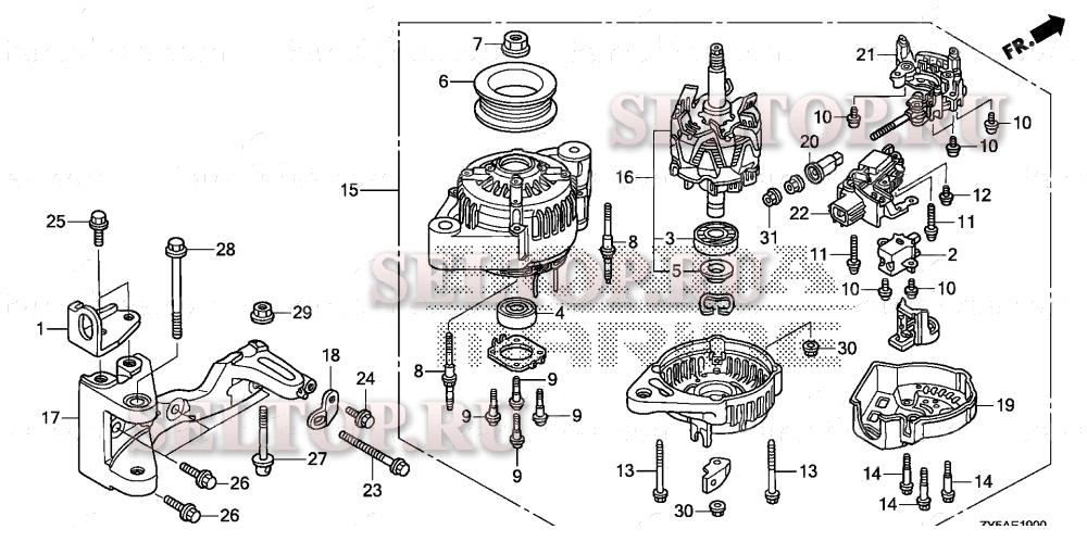 Генератор для Honda BF135AK2 LA