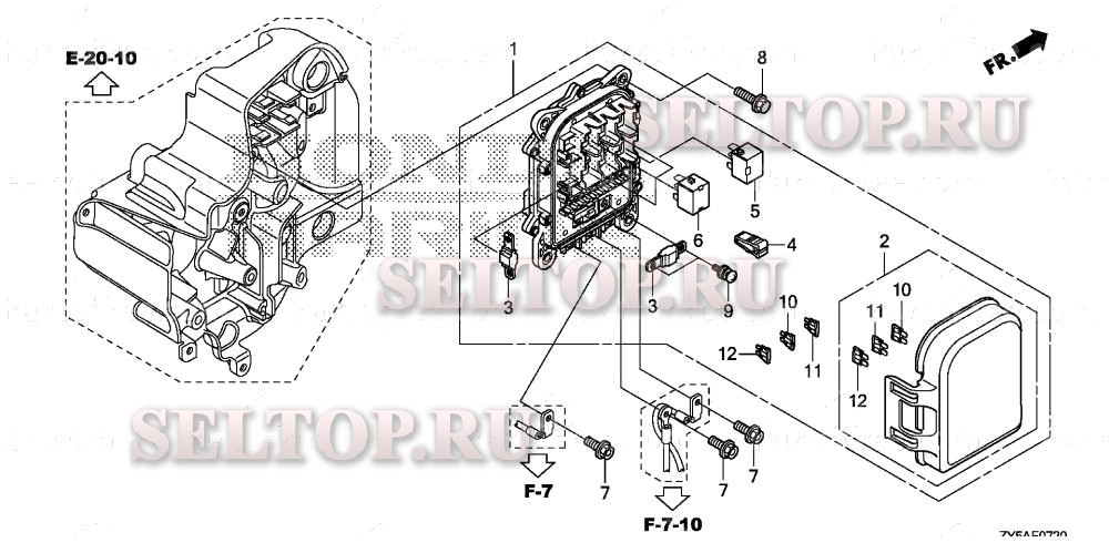 Блок предохранителей, реле для Honda BF150AK2 XCA