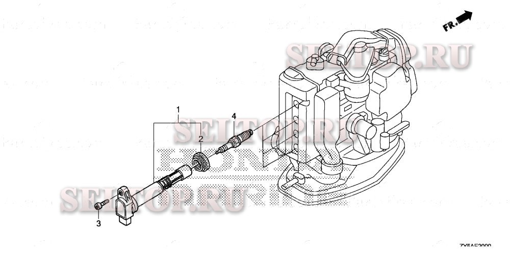 Катушка зажигания, свеча зажигания для Honda BF150AK2 XCA