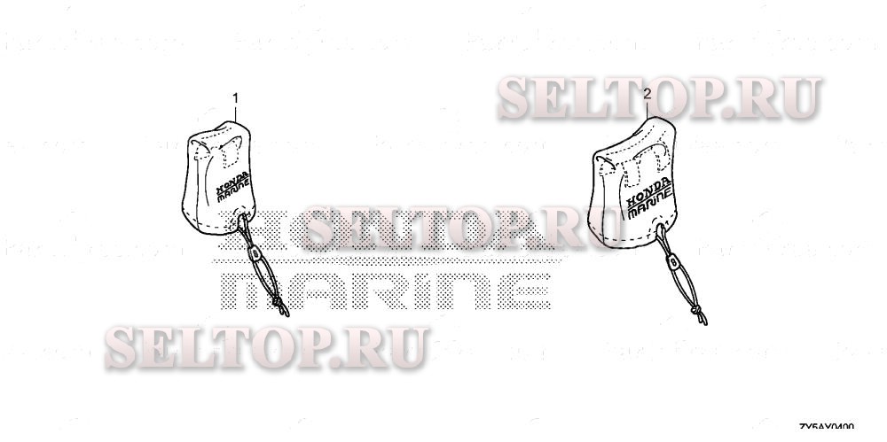 Комплект крышки дистанционного управления для Honda BF150AK2 XCA