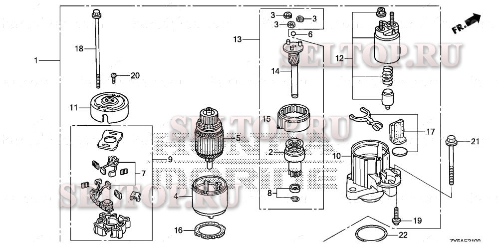 Стартер для Honda BF150AK2 XCA