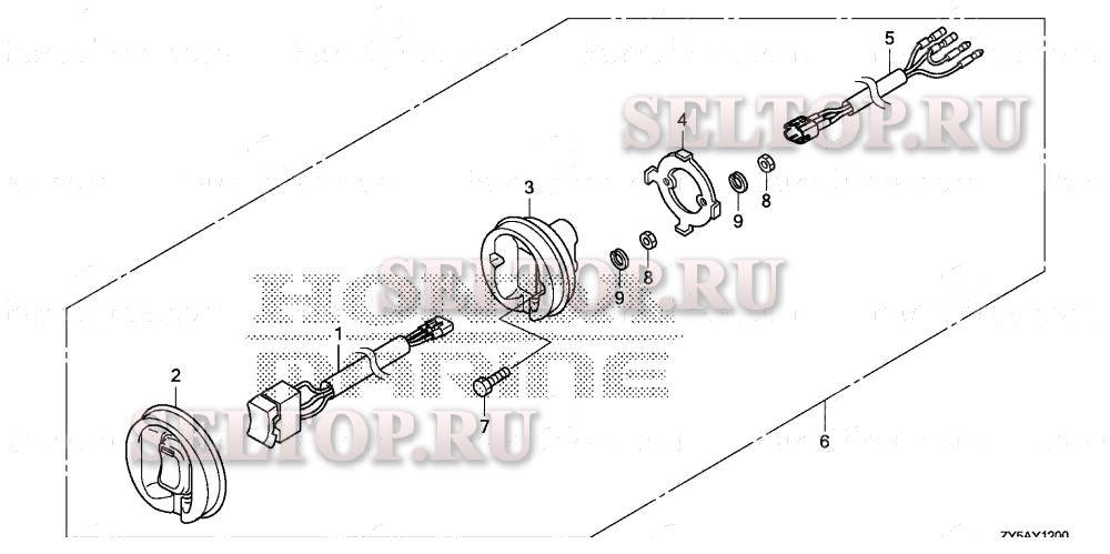 Контрольный выключатель управления для Honda BF150AK2 XCA