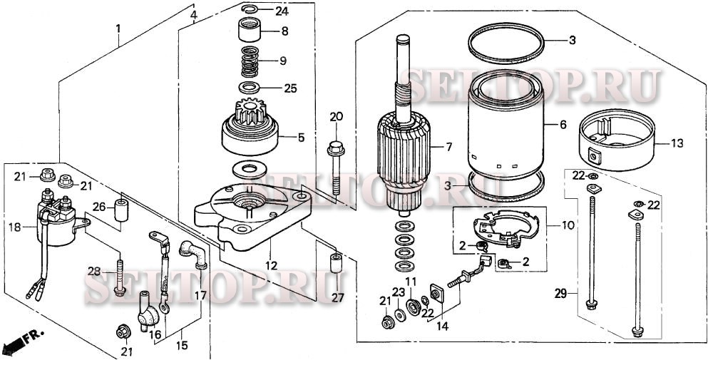 Стартер для Honda BF15AH SAS