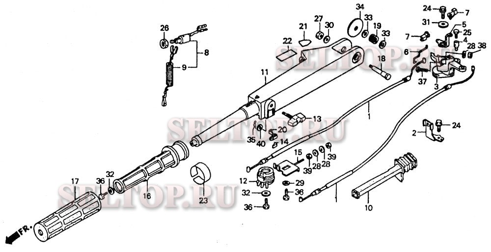 Рукоятка (am/aw) для Honda BF15AM LAS
