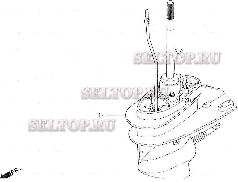 Корпус редуктора в сборе для Honda BF15AW LAS