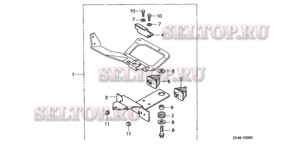 Комплект кронштейнов для Honda BF15AX XAS