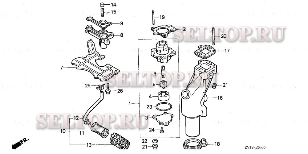 Масляный насос для Honda BF15AY LA