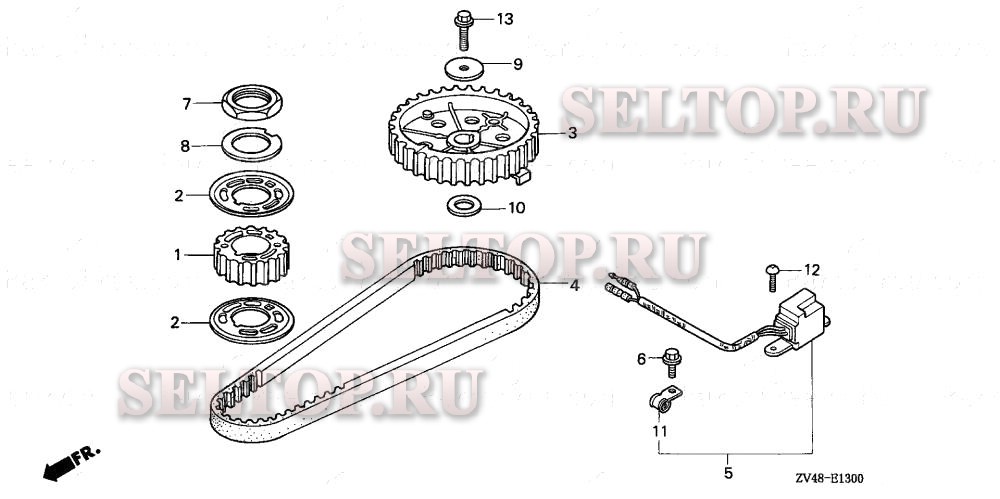 Зубчатый ремень привода для Honda BF15AY SAS