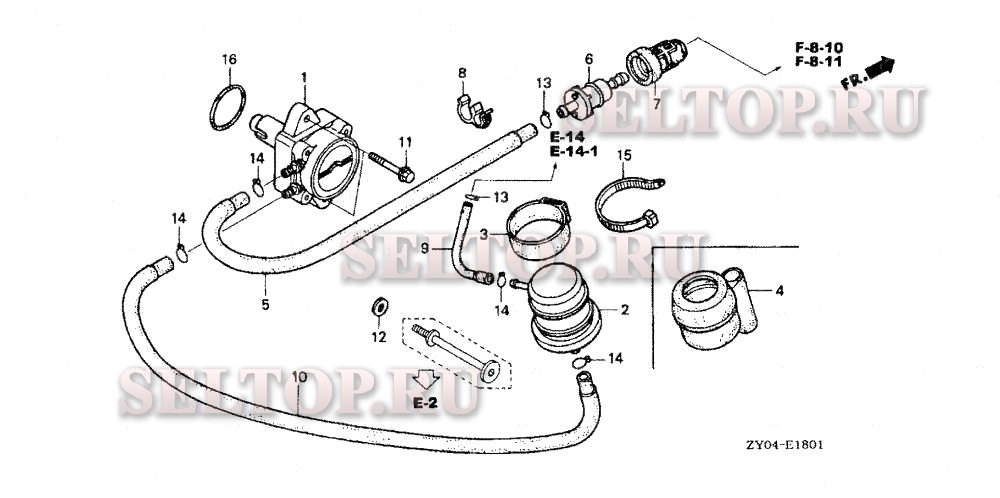 Топливный насос (2) для Honda BF15D3 SHA