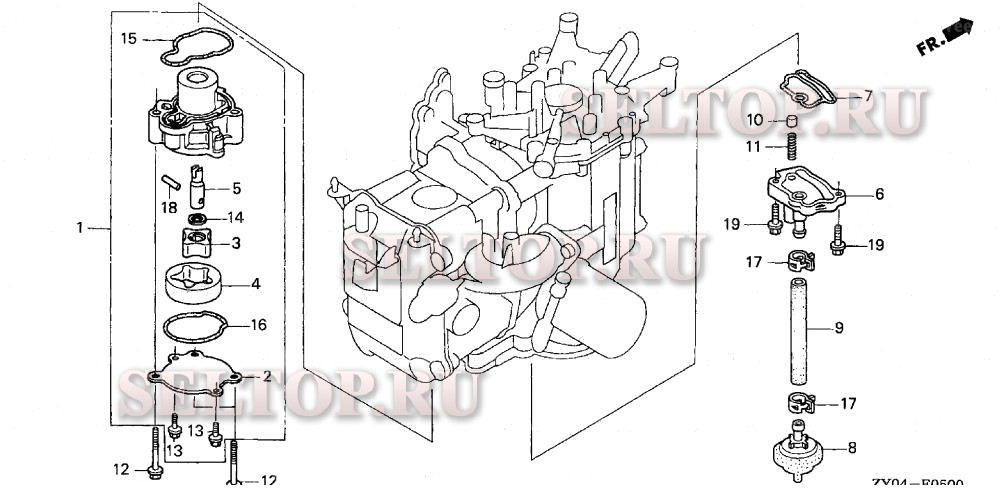 Масляный насос для Honda BF15D3 SHSA