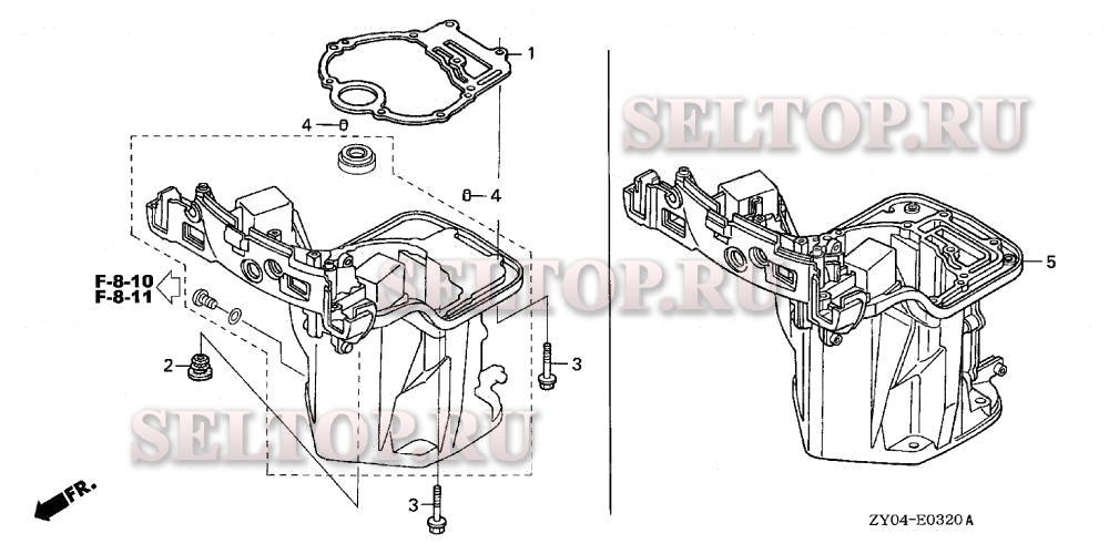 Корпус с датчиком уровня масла, прокладка масляного поддона для Honda BF15D4 LRTA