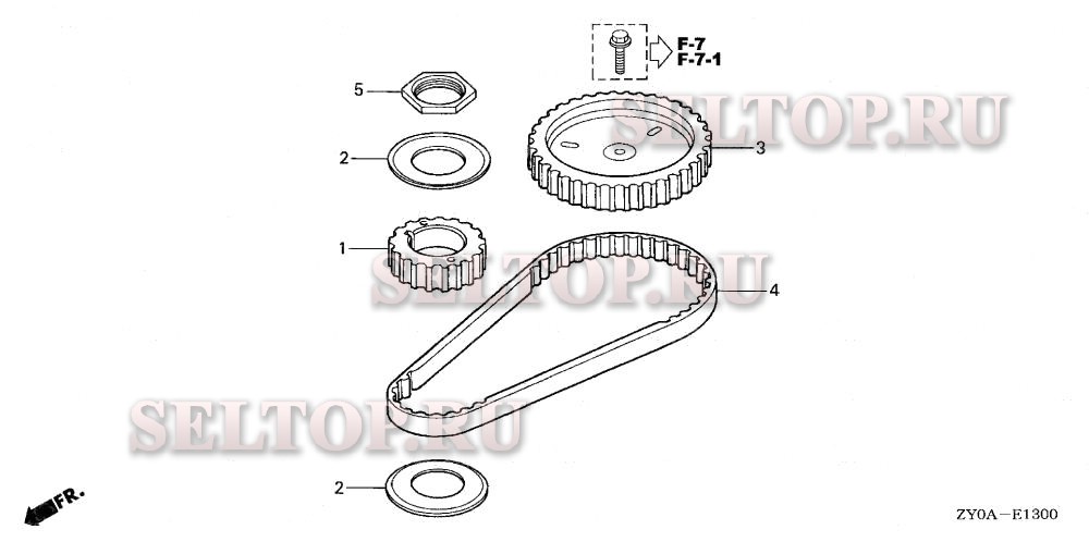 Зубчатый ремень привода для Honda BF15D5 LHGA