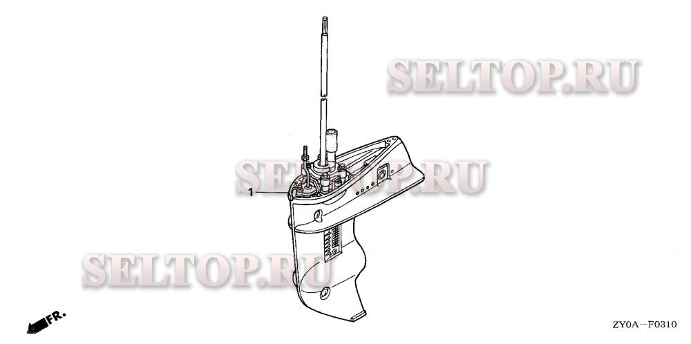 Корпус редуктора в сборе для Honda BF15D5 LHSA