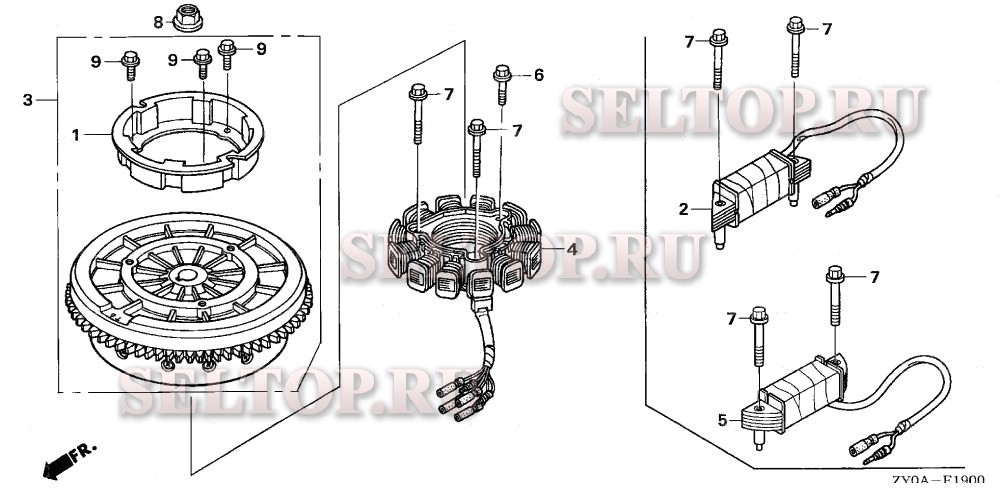 Маховик для Honda BF15D6 LHSA