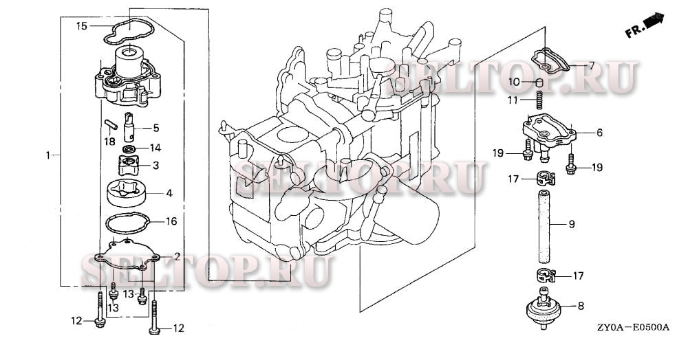 Масляный насос для Honda BF15D6 LHSA