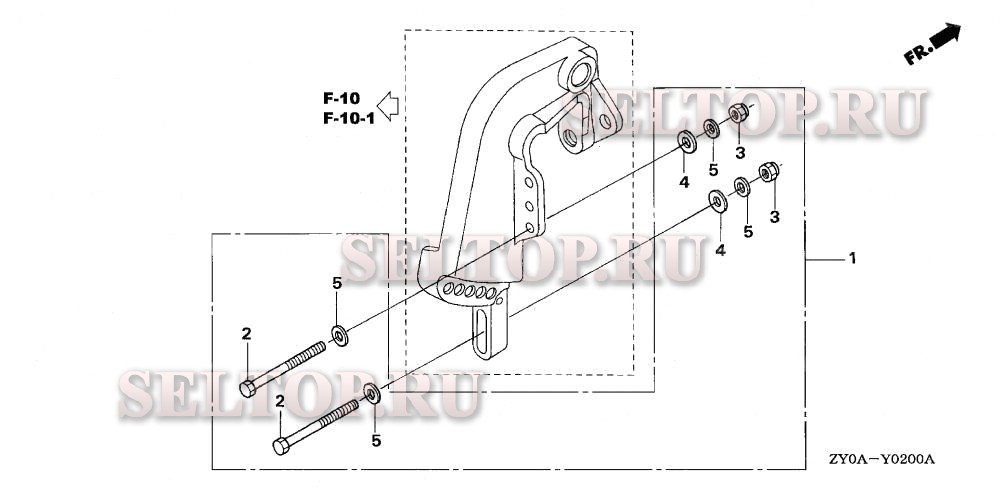 Подвесной монтажный комплект для Honda BF15D6 LHSA