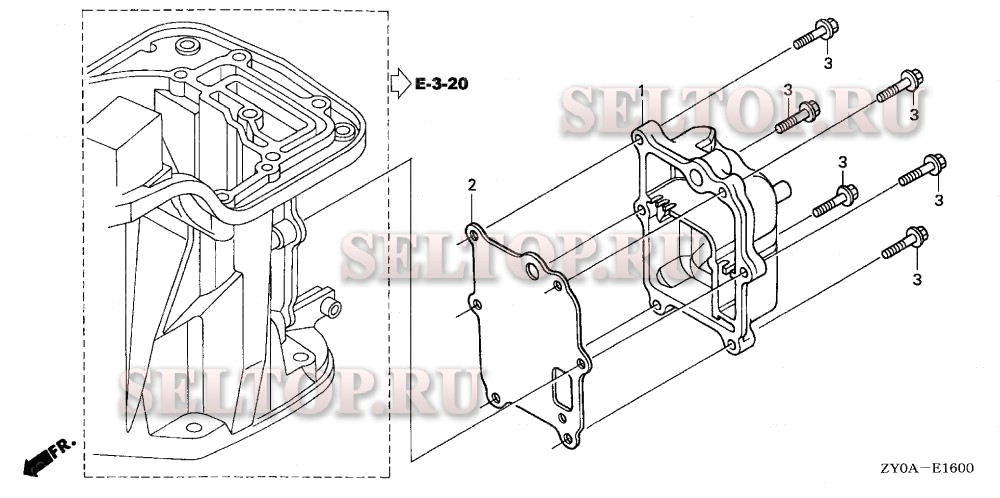 Крышка выпускного коллектора для Honda BF15D6 SHGA