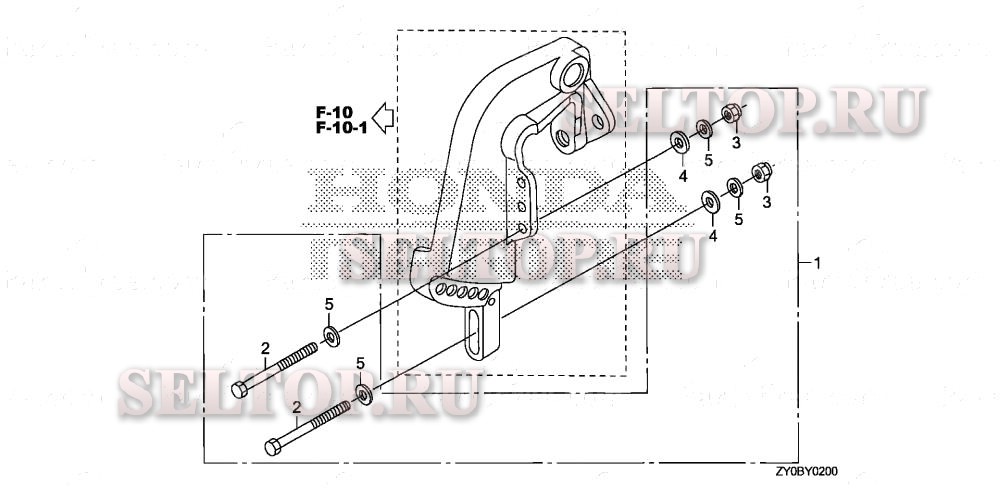 Подвесной монтажный комплект для Honda BF15DK0 LRTA