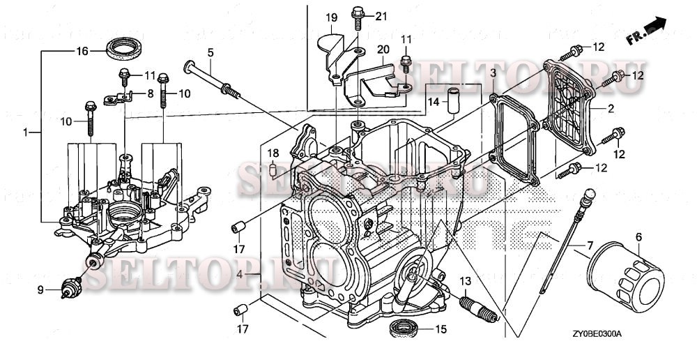 Блок цилиндров для Honda BF15DK0 SHTA