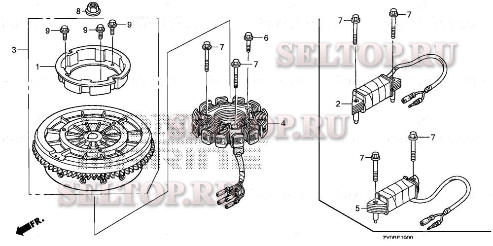 Маховик для Honda BF15DK0 SHTA